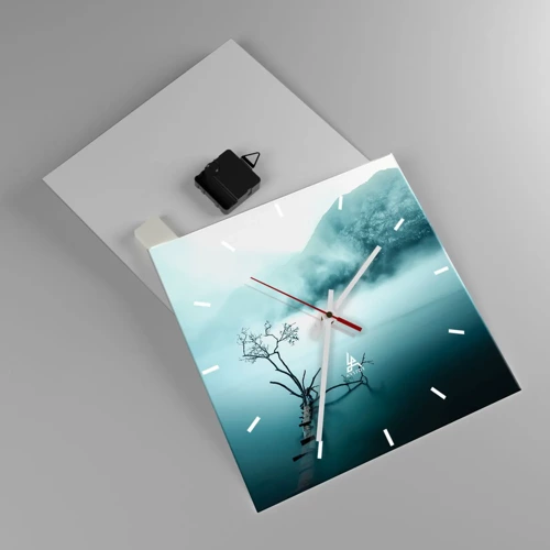 Wall clock - Clock on glass - From Water and Fog - 30x30 cm