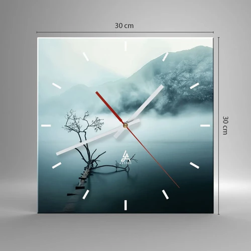 Wall clock - Clock on glass - From Water and Fog - 30x30 cm