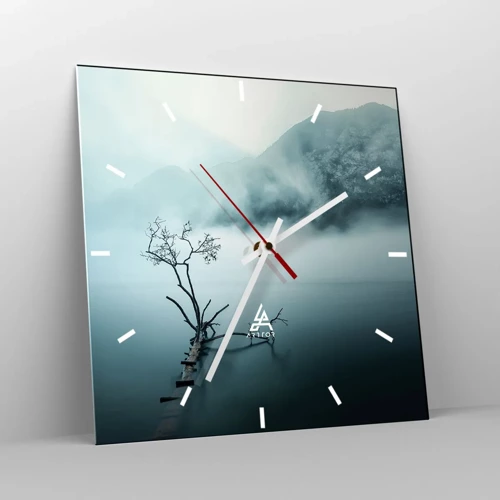 Wall clock - Clock on glass - From Water and Fog - 30x30 cm