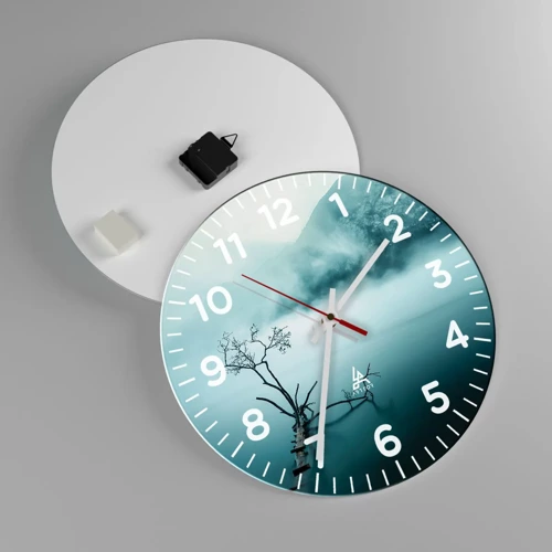 Wall clock - Clock on glass - From Water and Fog - 40x40 cm