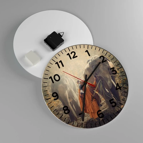 Wall clock - Clock on glass - Full Understanding - 30x30 cm