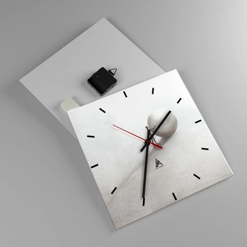 Wall clock - Clock on glass - Game of Life - 30x30 cm