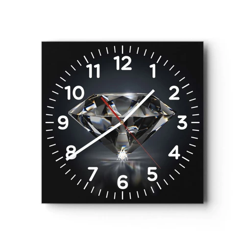 Wall clock - Clock on glass - Girls' Best Friend - 40x40 cm