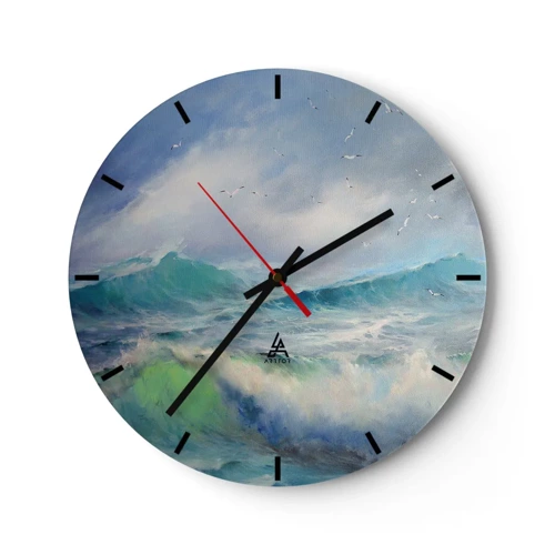 Wall clock - Clock on glass - Gone with the Wind - 30x30 cm