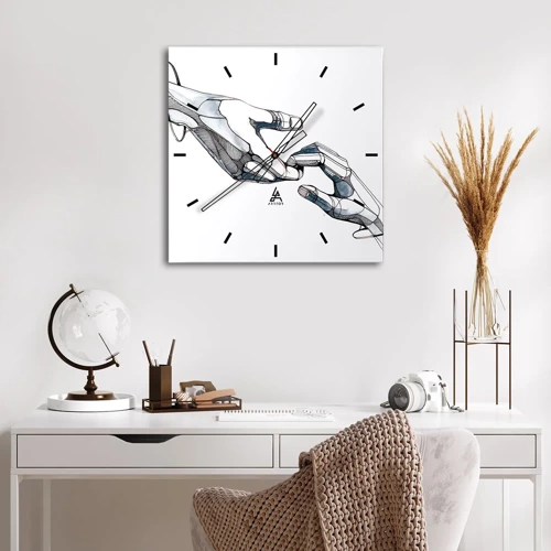 Wall clock - Clock on glass - Good Gesture - 30x30 cm