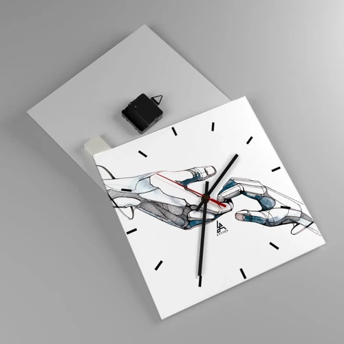 Wall clock - Clock on glass - Good Gesture - 30x30 cm