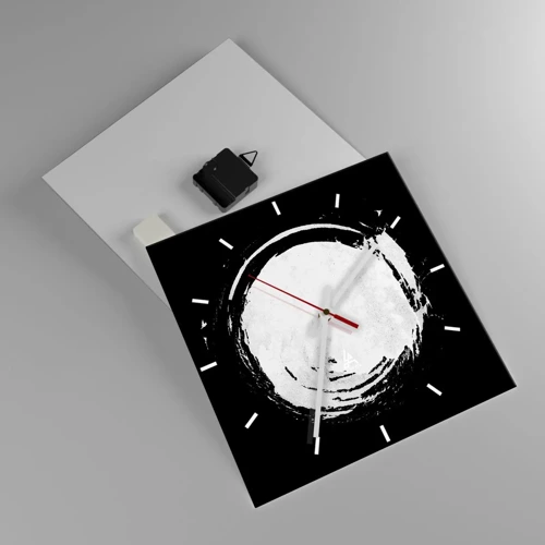 Wall clock - Clock on glass - Good Solution - 30x30 cm