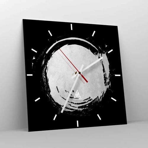 Wall clock - Clock on glass - Good Solution - 30x30 cm