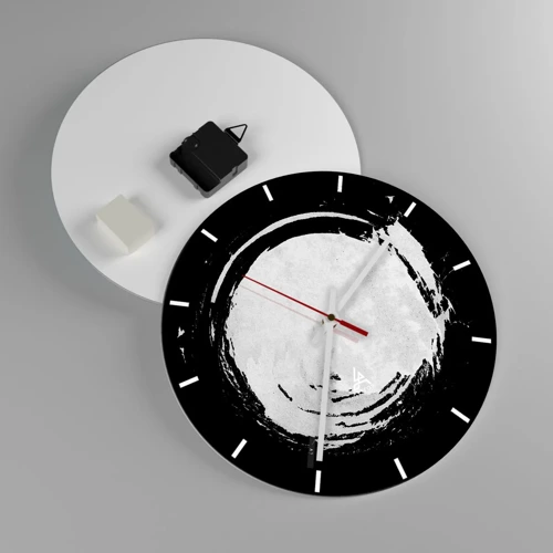 Wall clock - Clock on glass - Good Solution - 30x30 cm