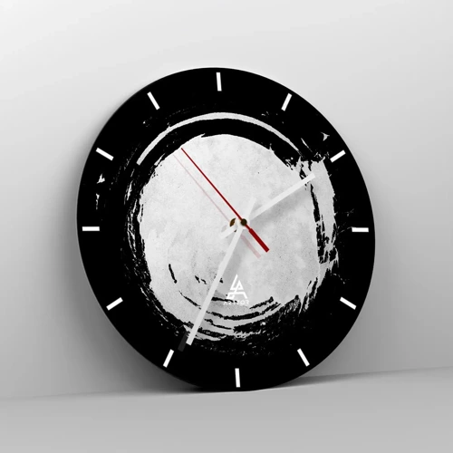 Wall clock - Clock on glass - Good Solution - 30x30 cm