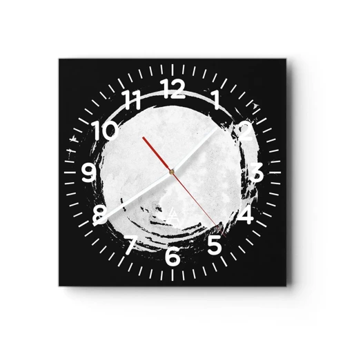 Wall clock - Clock on glass - Good Solution - 30x30 cm