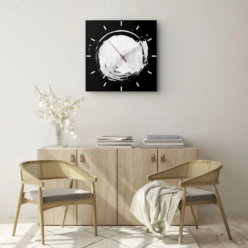 Wall clock - Clock on glass - Good Solution - 30x30 cm