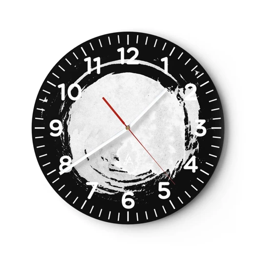 Wall clock - Clock on glass - Good Solution - 30x30 cm