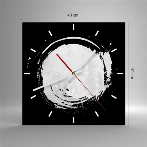 Wall clock - Clock on glass - Good Solution - 40x40 cm