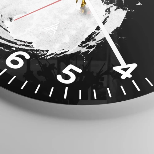 Wall clock - Clock on glass - Good Solution - 40x40 cm