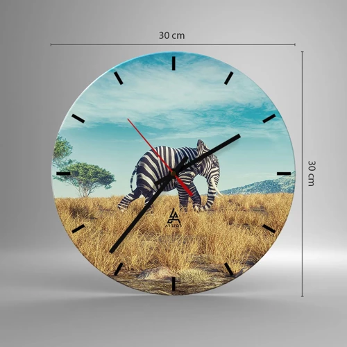 Wall clock - Clock on glass - Greyness Is Not In Fashion - 30x30 cm