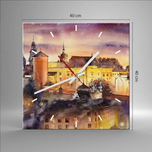 Wall clock - Clock on glass - History and Fairytale - 40x40 cm