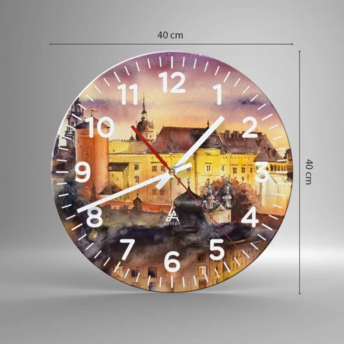 Wall clock - Clock on glass - History and Fairytale - 40x40 cm