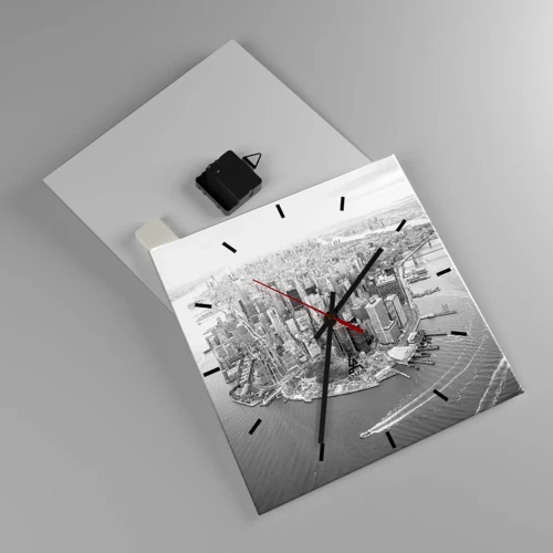 Wall clock - Clock on glass - How Not to Love It? - 30x30 cm