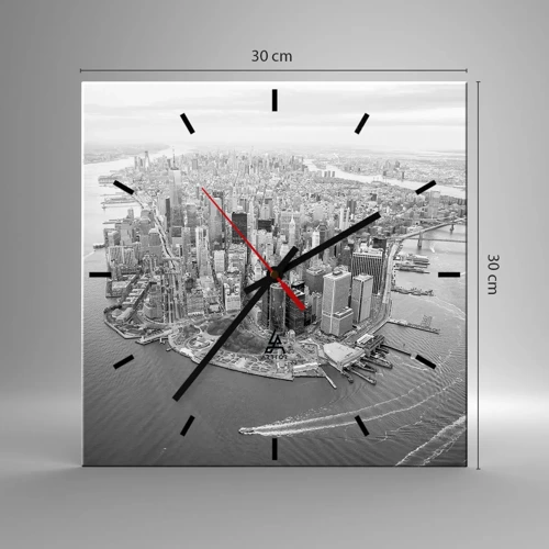 Wall clock - Clock on glass - How Not to Love It? - 30x30 cm