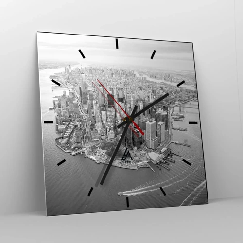 Wall clock - Clock on glass - How Not to Love It? - 30x30 cm