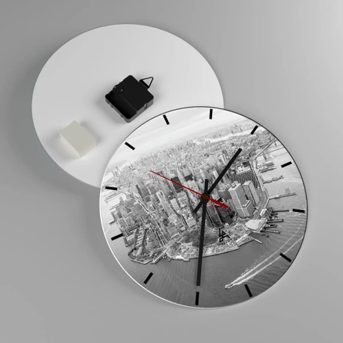 Wall clock - Clock on glass - How Not to Love It? - 30x30 cm