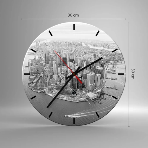 Wall clock - Clock on glass - How Not to Love It? - 30x30 cm