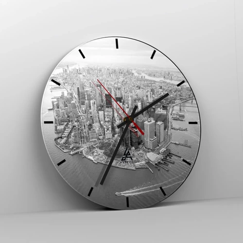 Wall clock - Clock on glass - How Not to Love It? - 30x30 cm