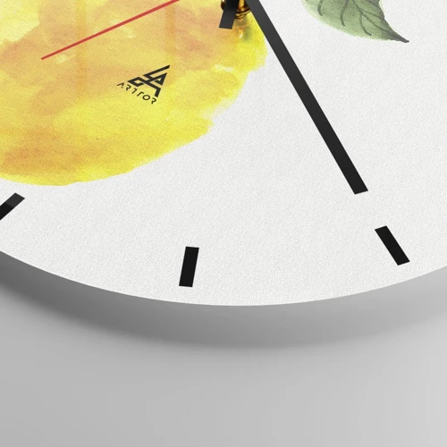 Wall clock - Clock on glass - How to Get the Taste of the Sun - 30x30 cm