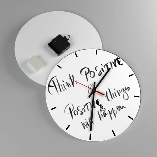 Wall clock - Clock on glass - How to Live? - 30x30 cm