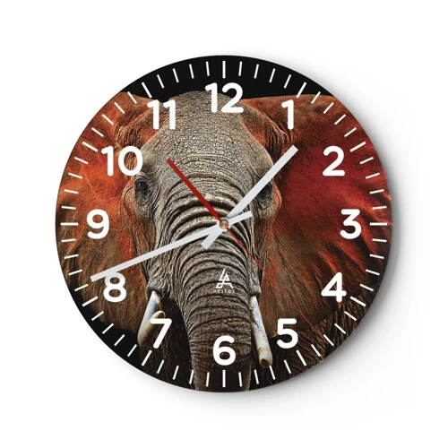 Wall clock - Clock on glass - I am Wild, and You? - 40x40 cm