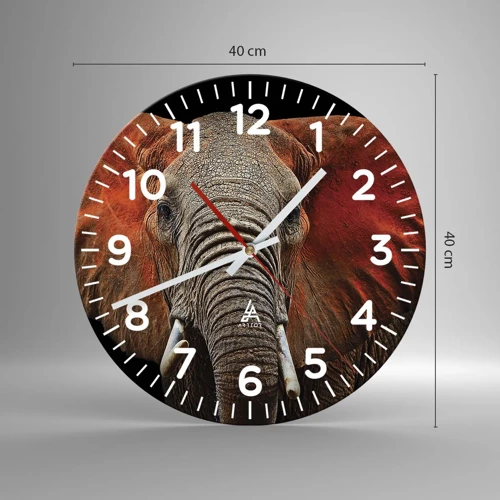 Wall clock - Clock on glass - I am Wild, and You? - 40x40 cm