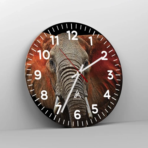 Wall clock - Clock on glass - I am Wild, and You? - 40x40 cm