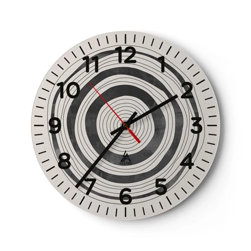 Wall clock - Clock on glass - Important What's in Between - 30x30 cm