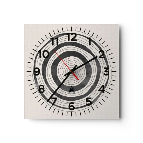 Wall clock - Clock on glass - Important What's in Between - 40x40 cm