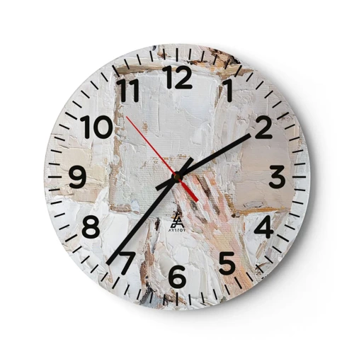 Wall clock - Clock on glass - In Another World - 40x40 cm