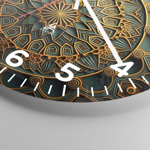 Wall clock - Clock on glass - In Arabic Style - 40x40 cm