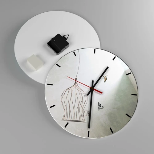 Wall clock - Clock on glass - In His Element - 30x30 cm