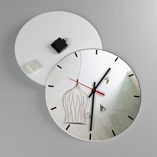 Wall clock - Clock on glass - In His Element - 40x40 cm