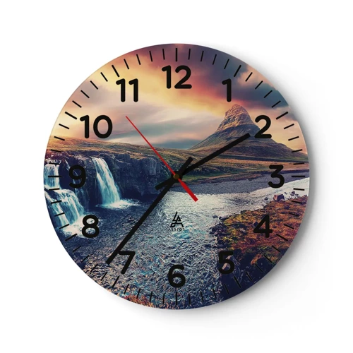 Wall clock - Clock on glass - In Majesty of Nature - 30x30 cm