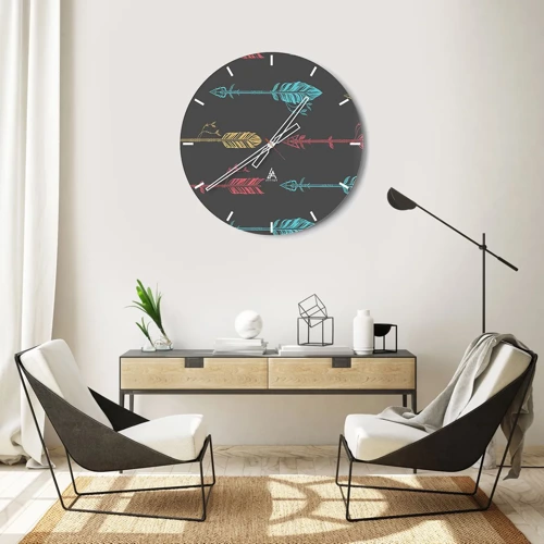 Wall clock - Clock on glass - In Ordinance - 30x30 cm