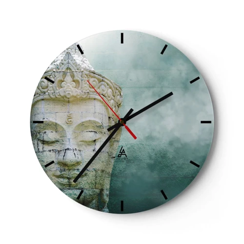 Wall clock - Clock on glass - In Search of Light - 30x30 cm