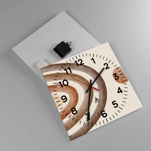 Wall clock - Clock on glass - In a Distant Galaxy - 30x30 cm