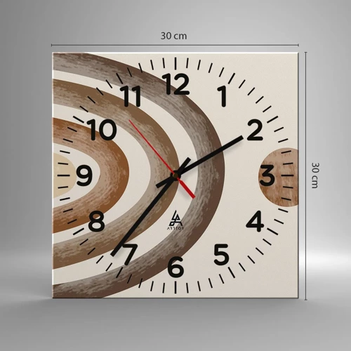 Wall clock - Clock on glass - In a Distant Galaxy - 30x30 cm