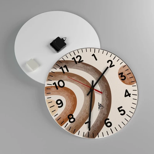 Wall clock - Clock on glass - In a Distant Galaxy - 40x40 cm