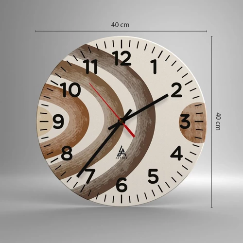 Wall clock - Clock on glass - In a Distant Galaxy - 40x40 cm