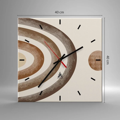 Wall clock - Clock on glass - In a Distant Galaxy - 40x40 cm