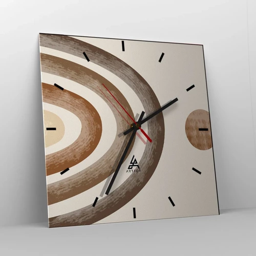 Wall clock - Clock on glass - In a Distant Galaxy - 40x40 cm