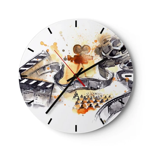 Wall clock - Clock on glass - In a Dreamland - 30x30 cm