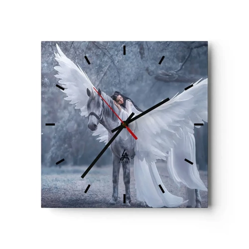 Wall clock - Clock on glass - Inspired Moment - 30x30 cm